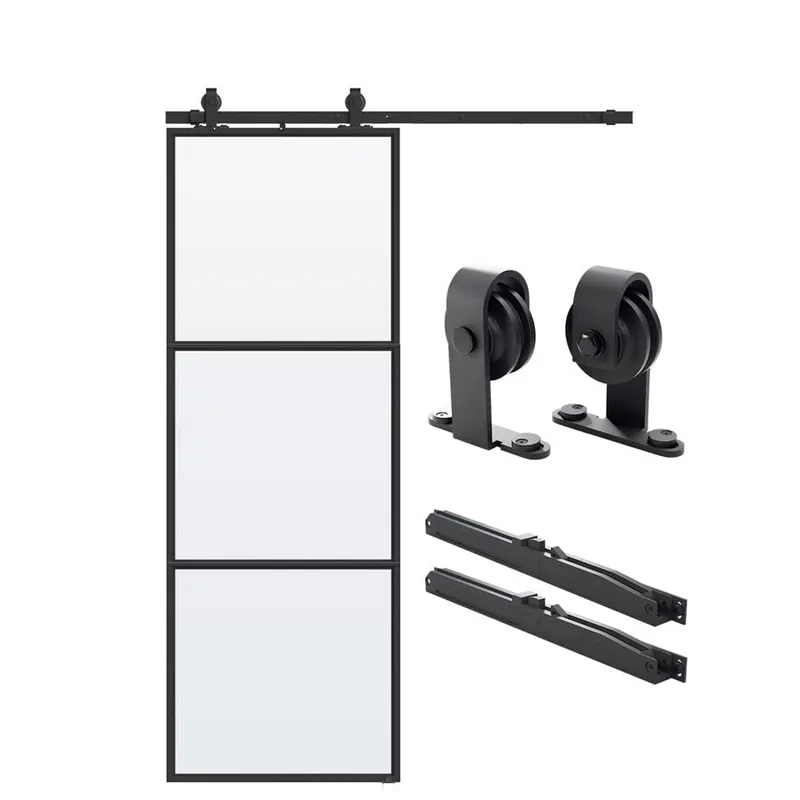 Mechanism Interior Mount Barn Door Hardware Kit Glass Sliding Barn Door