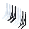 Wall Mount L Bracket 90 Degree Triangle Corner Bracket with Gusset-Black
