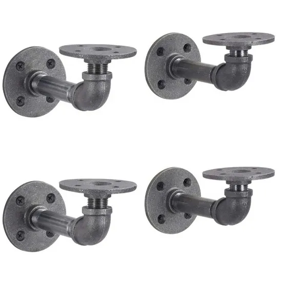 Wall Mounted Shelf Bracket Hanging Wall Metal Copper Pipe Bracket