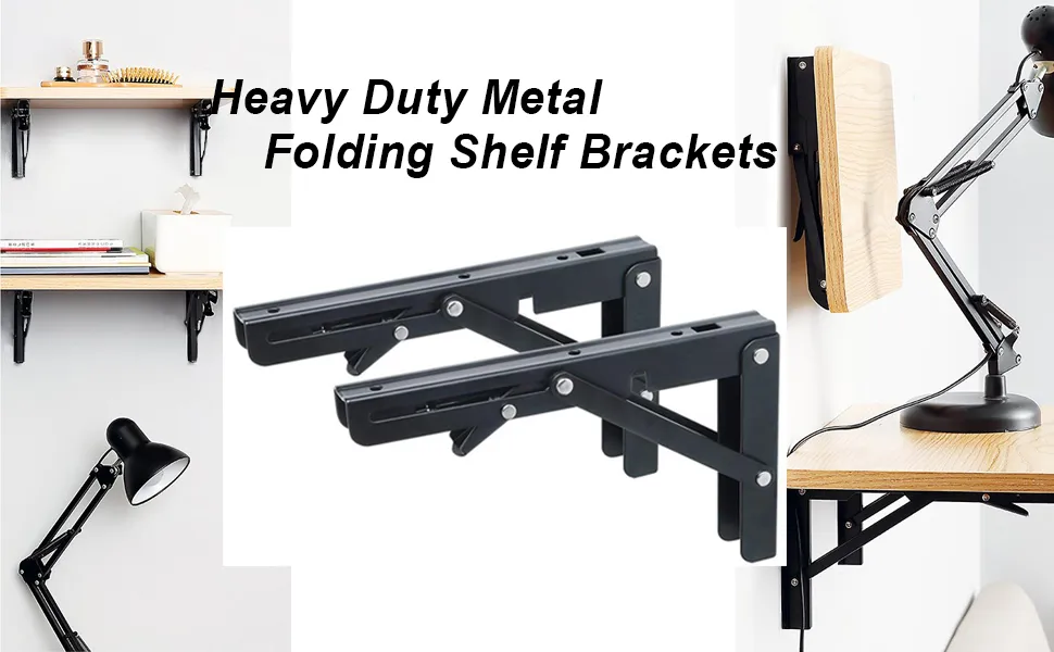Metal Triangle Table Bench 14/16 Inch Shelf Brackets Stainless Folding Bracket