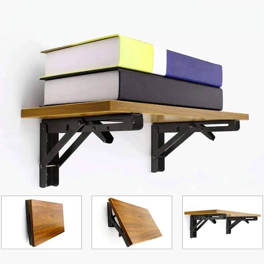 Metal Triangle Table Bench 14/16 Inch Shelf Brackets Stainless Folding Bracket