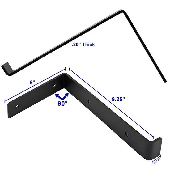 Floating Shelf Bracket Industrial Iron Angle Wall Brackets