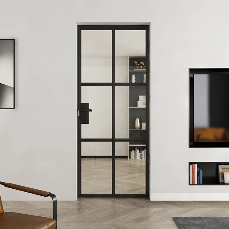 Powder Coating Alu-Framed Hinged Aluminum Swing Glass Doors