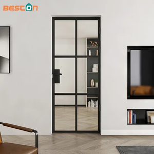 Powder Coating Alu-Framed Hinged Aluminum Swing Glass Doors