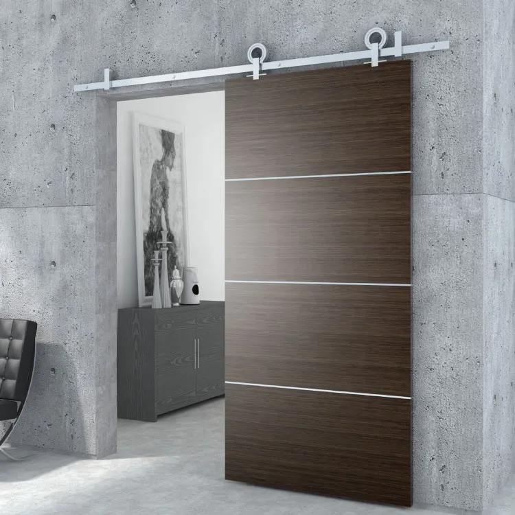Brushed Nickel Sliding System Antique Brass Bifold Bypass Double Barn Door Hardware Kit for Interior Wood Door Mount Side DIY Track Satin Nickle Accessories