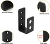 Door Barricade Brackets Black Steel U Security Door Lock Brackets with Screw