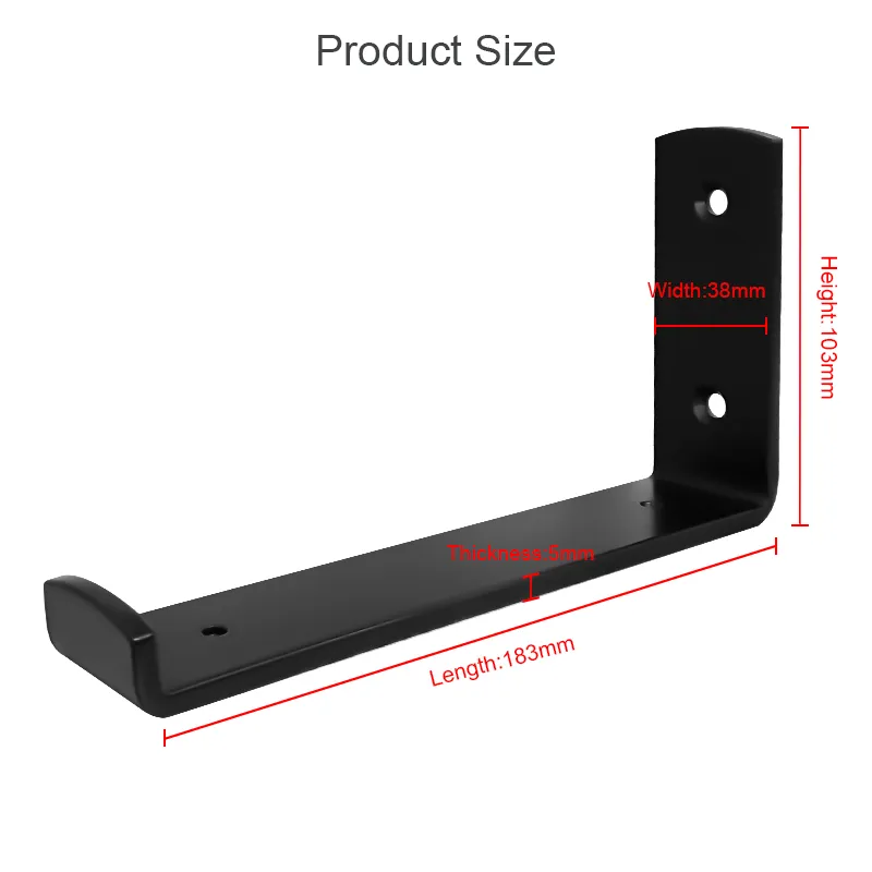 DIY L Set Cast Iron Metal Wall Floating Shelf Brackets for Shelves