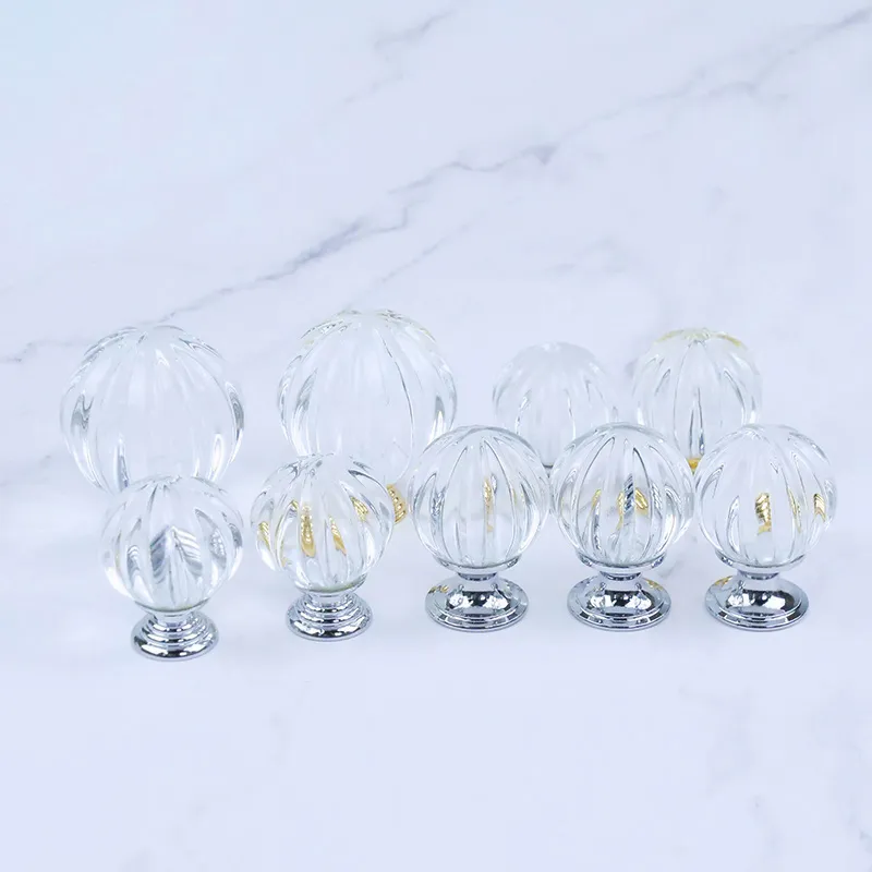 Pumpkin Shape Design Door Diamond Drawer Zinc Alloy Crystal Knobs and Handles