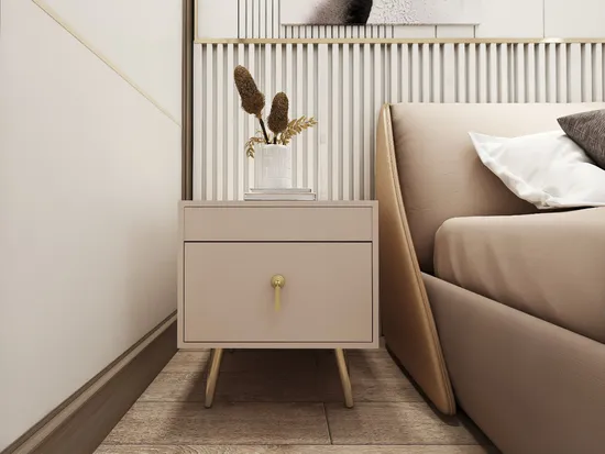 Apartment Hotel Modern Style Bedroom Furniture Set Bedside Table Wooden Bedside Table