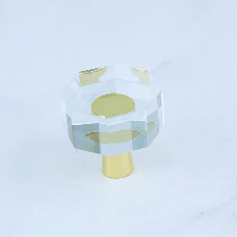 Natural Crystal Irregular Handle Sliced Shape Crystal Glass Door Lever Pull Handles