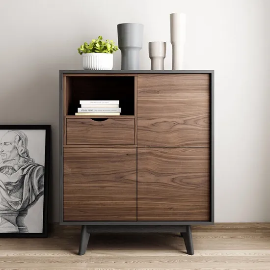 Storage Drawer Solid Wood Legs Bedside Table Luxury Nightstand Side Table