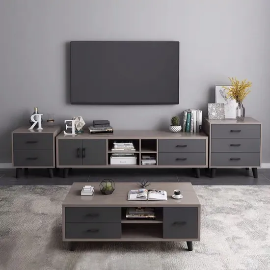 Modern Style Wooden Home Living Room Furniture Coffee Table with TV Stand