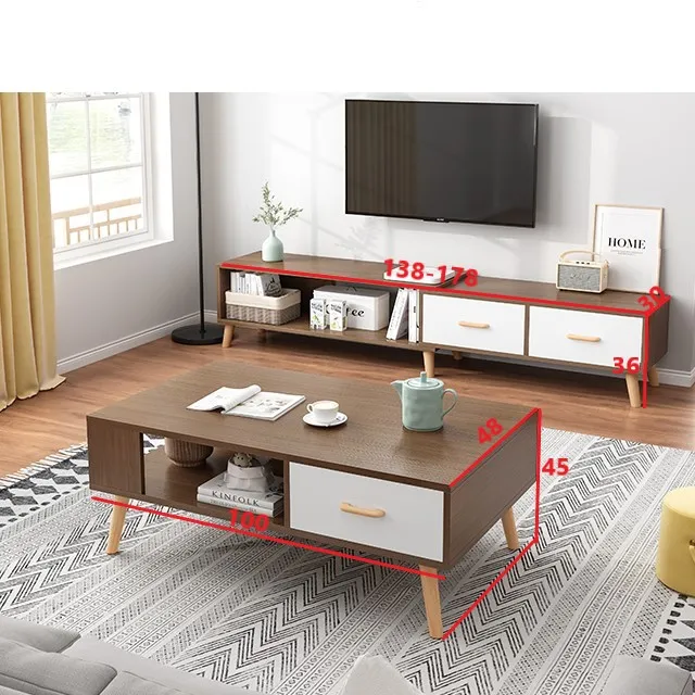 Living Room Furniture Set TV Unit Entertainment Wall Unit TV Cabinet