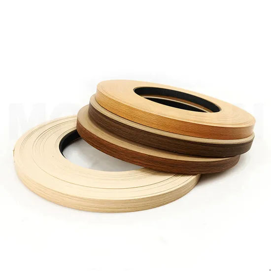 Wood Grain Glossy Plastic PVC Co-Extruded Edge Banding Strip Profile