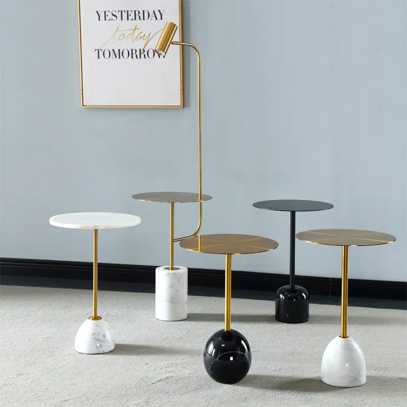 Coffee Table Balcony Living Room Small Round Table Marble