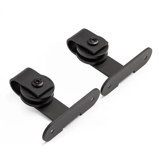 Wood Black Modern Track System Mechanism Cabinet Sliding Barn Door Hardware Rails