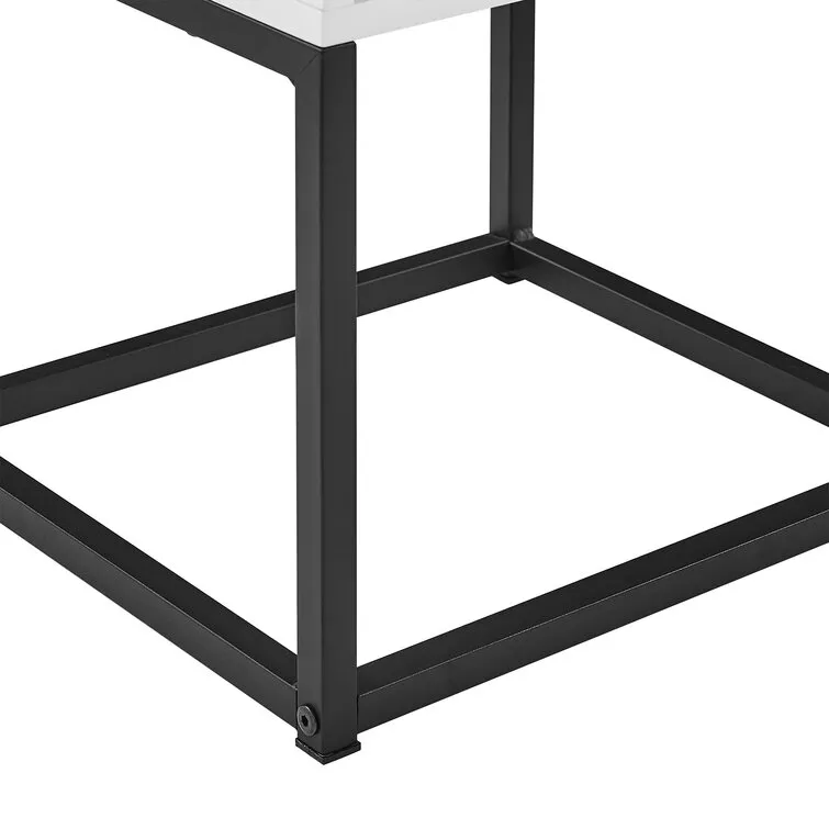 Black Bed Side Tables Folding Iron Nightstand Custom Night Stand