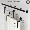 Contemporary Style Interior Bathroom Bypass Sliding Barn Door Hardware Kit
