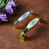 Luxury Furniture Hardware Zinc Alloy Wardrobe Kitchen Drawer Cabinet Cupboard Handle Ceramic