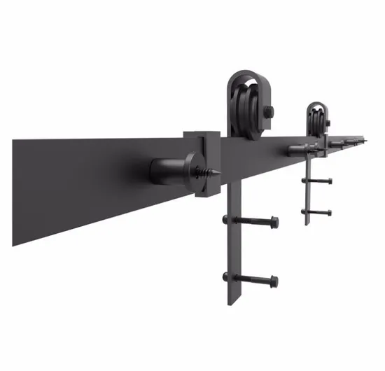 Solid Cast Steel Bending Design Wooden Barn Door Top Rollers Kits