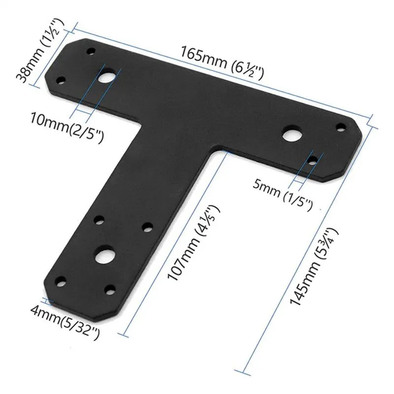 Wear-Resistant Steel Sheet Panel Matte Black Metal Connecting Bracket