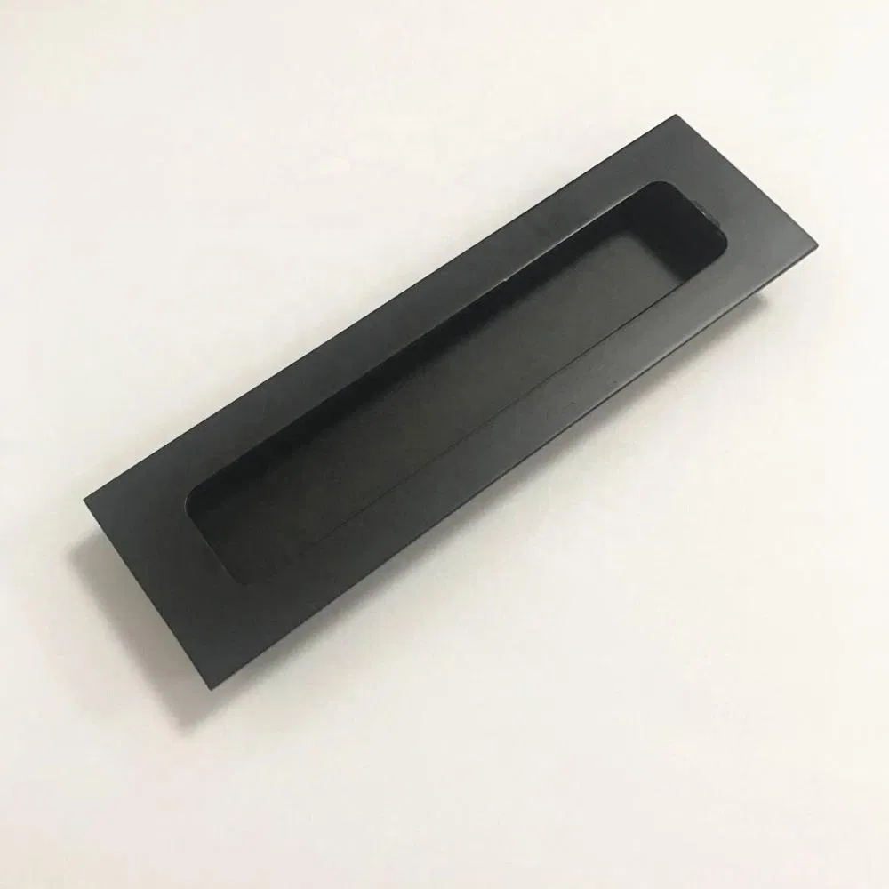 Embedded Handles Black Rectangular Recessed Cabinet Flush Pull Concealed Handle
