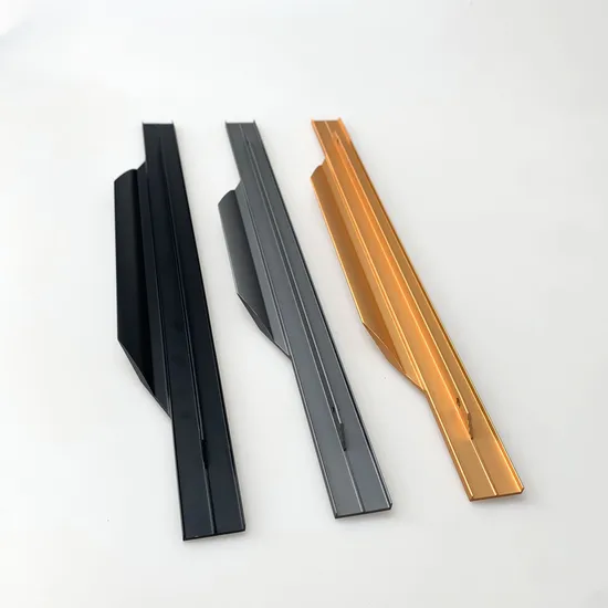 Aluminum Wardrobe Door Finger Pull Profile Handle Furniture Handles