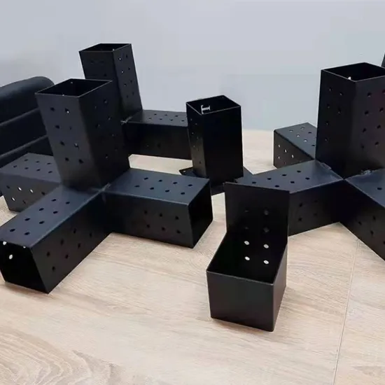 4X4 Ss 3-Way Right Corner Pergola Bracket with 4 Flange Anchors