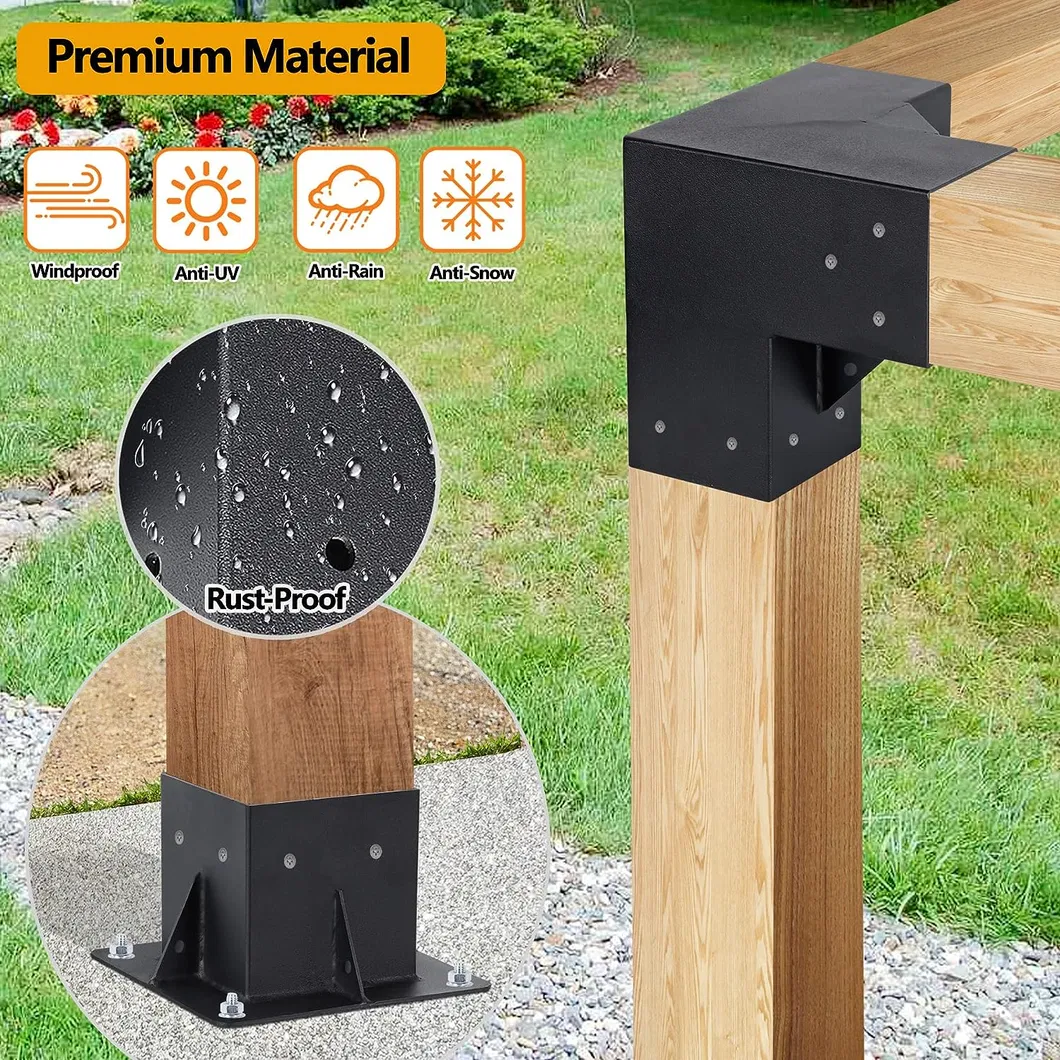 Pergola Kit Elevated Wood Stand Woodwork for 4 &quot;X 4&quot;