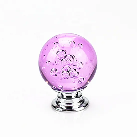 China Factory Supplr Glass Crystal Clear Bubble Ball Door Knob