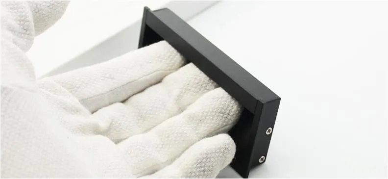 Recessed Cabinet Handles Aluminum Bedroom Kitchen Matt Black Pull Handle