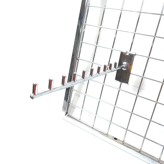 Clothes Store Convenient Accessories Grid Wall Metal Wire Display Hanging Mesh Hook