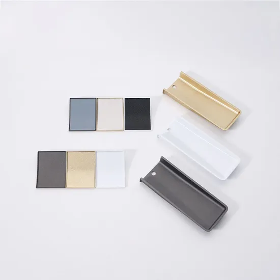 Concealed Cabinet Drawer Handle Zinc Invisible Leather Closet Door Pulls