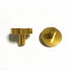 Small Round Gold Shiny Kitchen Cabinet Door Brush Brass Knob