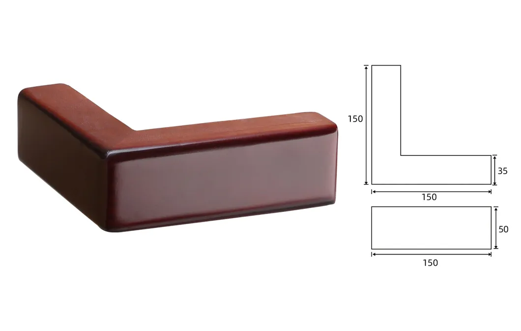 7-Shaped Solid Wood Furniture Support Legs Brown Solid Wood Legs