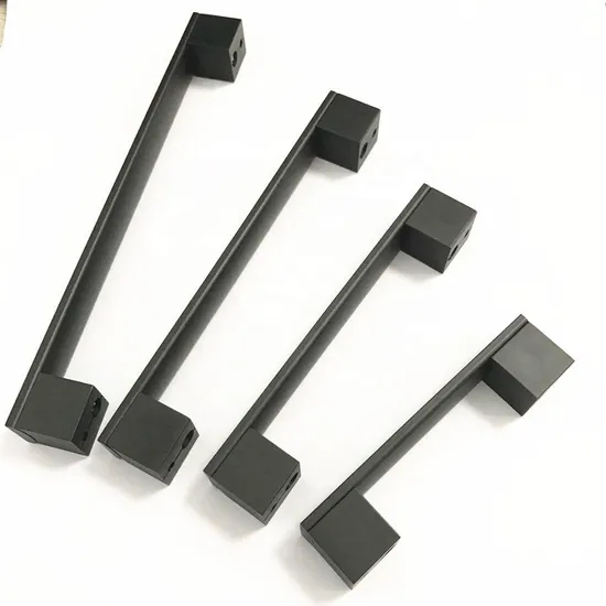 Black Matt Furniture Hardware Cabinet Square Pull 128mm & 160mm Drawer Handle