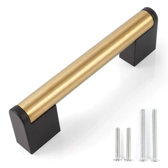 Stainless Steel Brushed Satin Gold Black Cabinet Drawer Door Pulls Furniture Handles