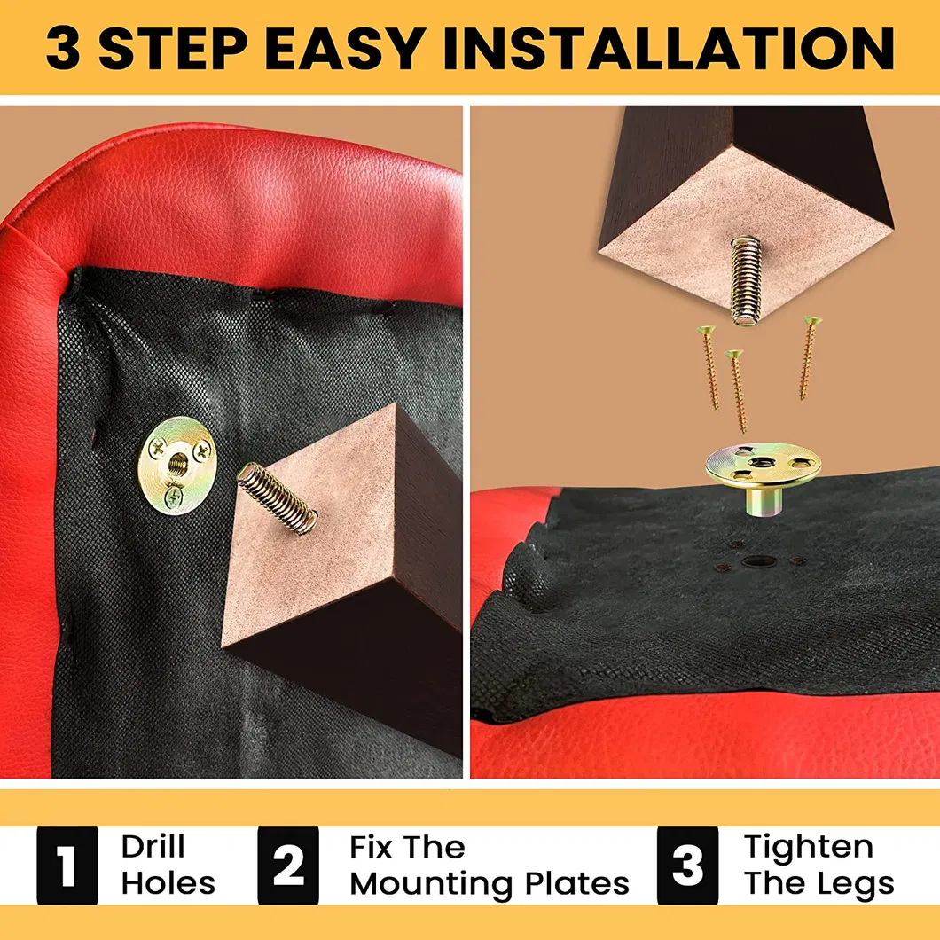 4PCS Antique Color Solid Wood Metal Furniture Legs Armchair Leg