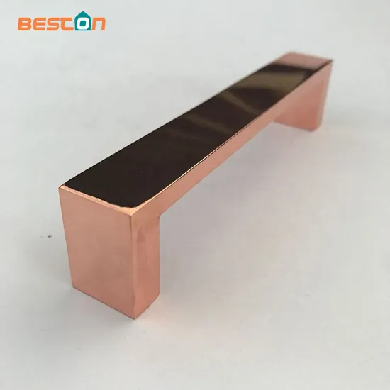 Brass Color Rose Gold Square Pull Hardware Cabinet Door Square Pull Handles