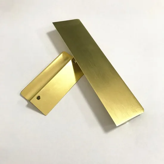 Cupboard Furniture Kitchen Aluminium Cabinet Gold Brass Brushed Handle