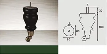 Retro Color Wooden Bed Legs Backrest Chair Legs