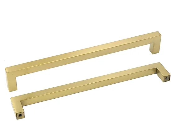 Stainless Steel Cabinet Drawer Door Handle Black Square Tube Furniture Pull Handles