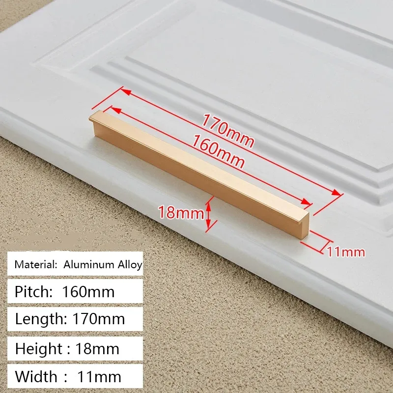 Kitchen Hardware Aluminum Bedroom Furniture Long Wardrobe Door Cabinet Handle
