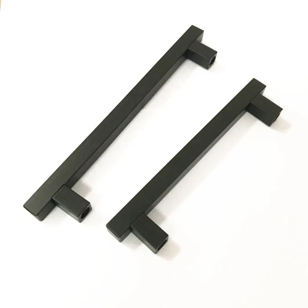 Cabinet Hardware Drawer Handles Black Matt Square T Style Solid Furniture Handle