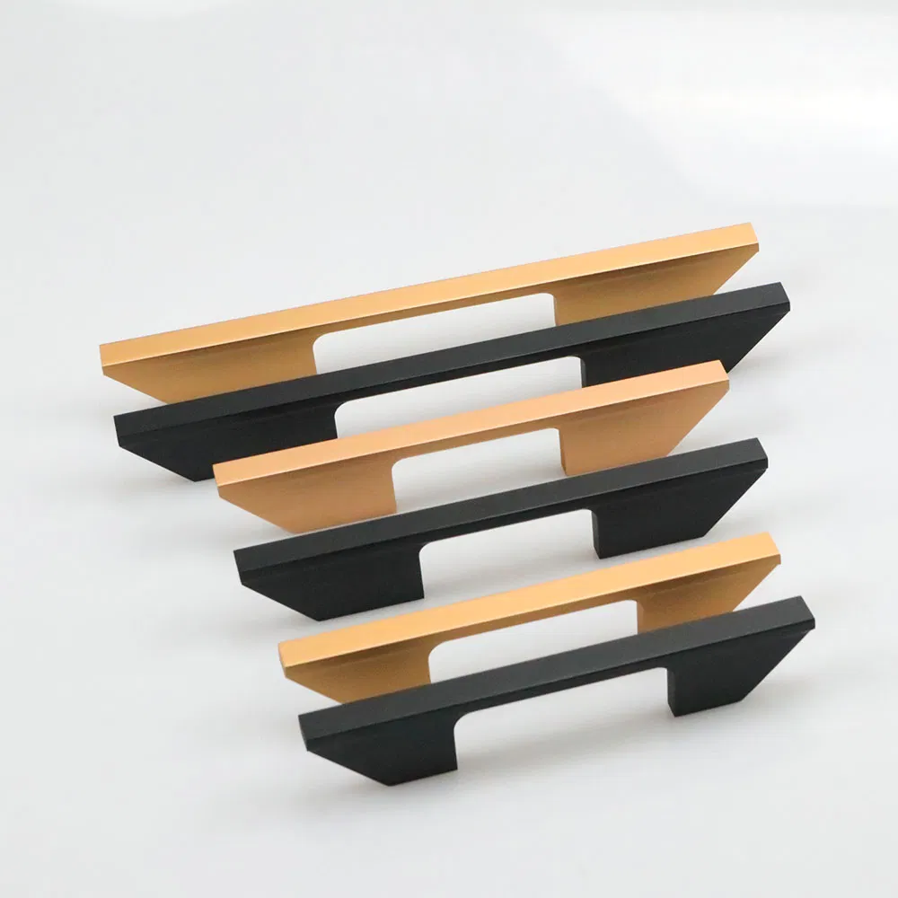 Aluminium Gold Matt Black Solid Furniture Wardrobe Handle Cabinet Pull Handles