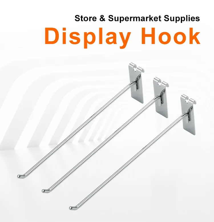 Supermarket Grid Wall Metal Display Hanging Hook/ Iron Plating Net Display Hook
