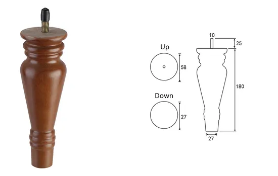 Super Load-Bearing Solid Wood Bed Legs Natural Color Fat Sofa Bed Legs