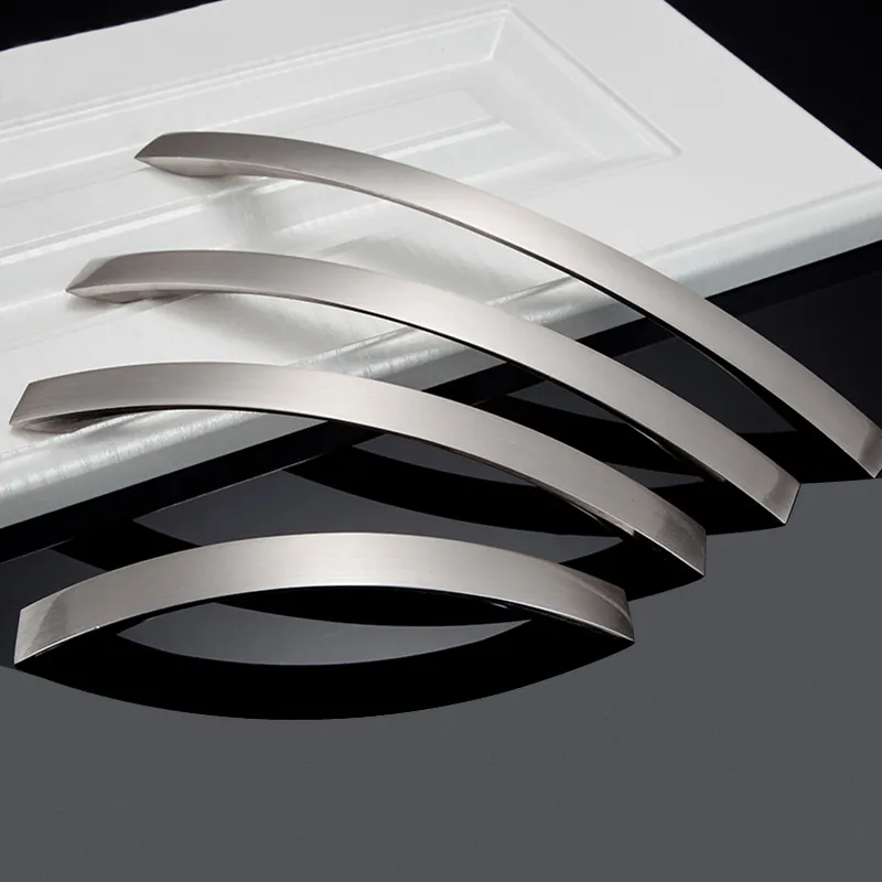 Aluminum Die-Casting Hardware Handle Aluminum Alloy Nickel Brushed Kitchen Cabinet Handle