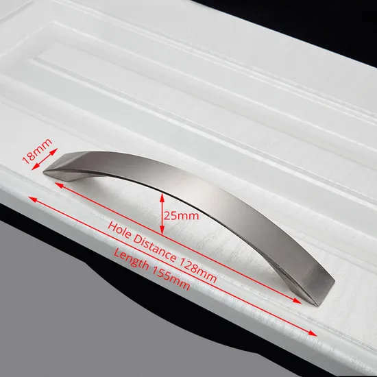 Aluminum Die-Casting Hardware Handle Aluminum Alloy Nickel Brushed Kitchen Cabinet Handle