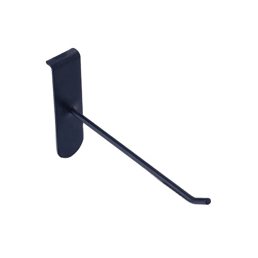 Chrome Plated Display Hooks for Supermarket Shelf Hanging Black Wire Single Hook